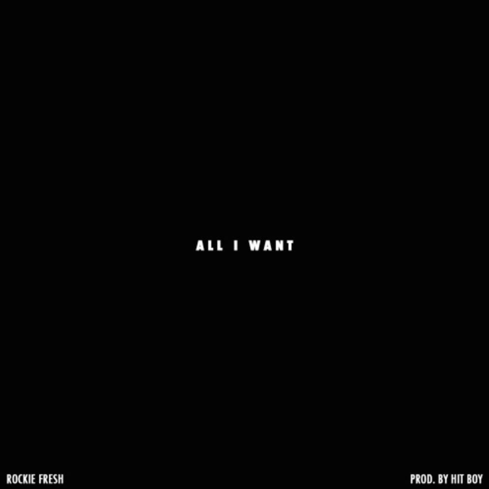 Album cover art for "All I Want" by Rockie Fresh