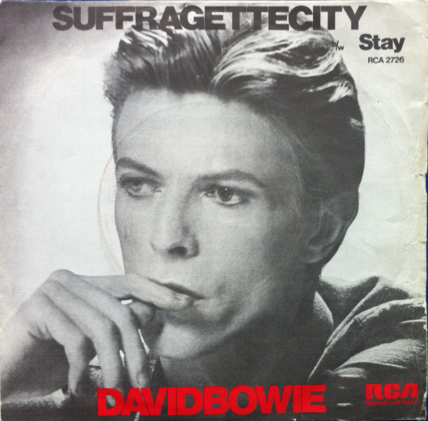 Album cover art for "Suffragette City" by David Bowie