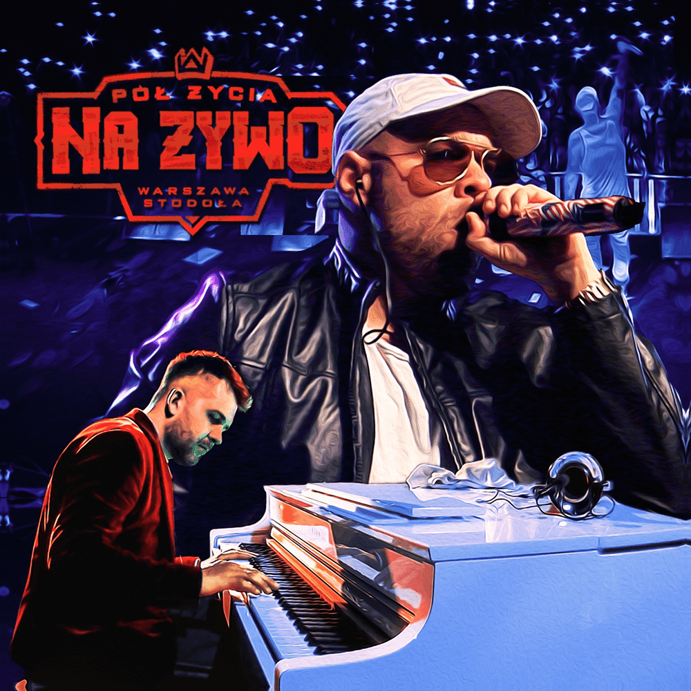 Cover image for Pół życia na żywo