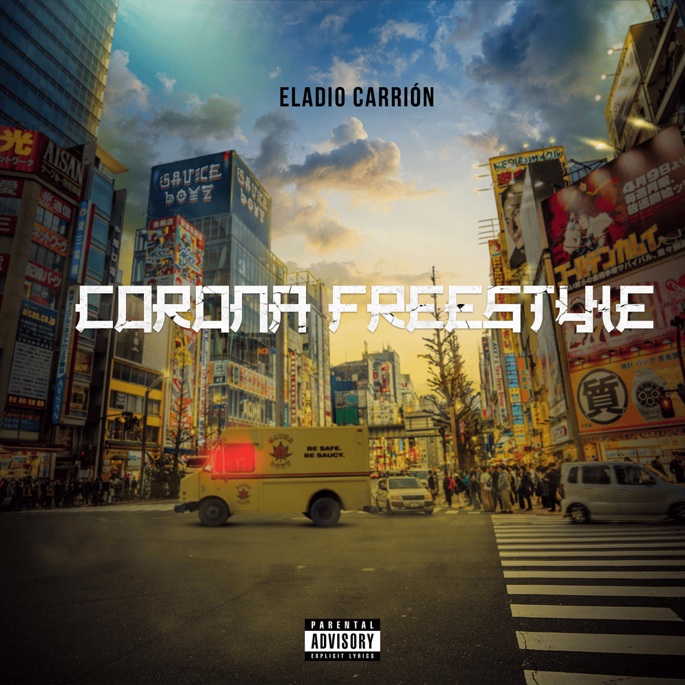 Album cover art for "Corona Freestyle" by Eladio Carrión