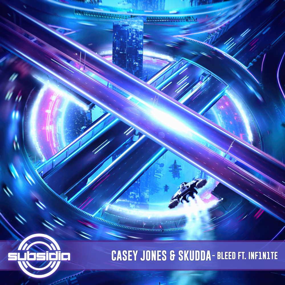 Album cover art for "Bleed" by Casey Jones & Skudda & INF1N1TE