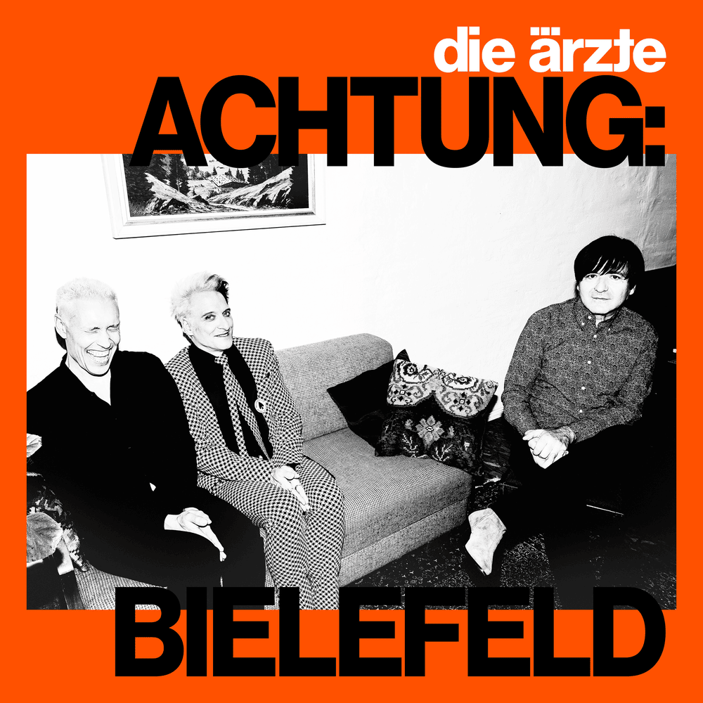 Album cover art for "ACHTUNG: BIELEFELD" by Die Ärzte