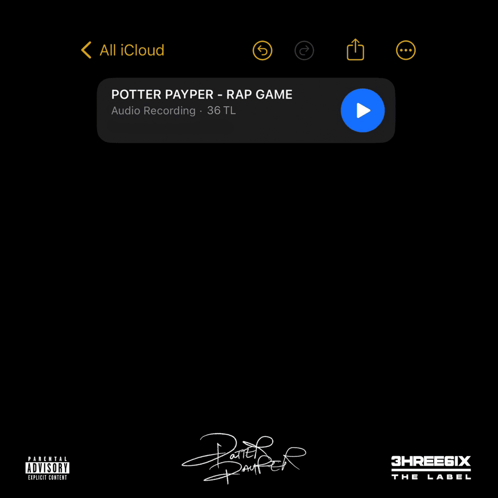 Album cover art for "Rap Game" by Potter Payper