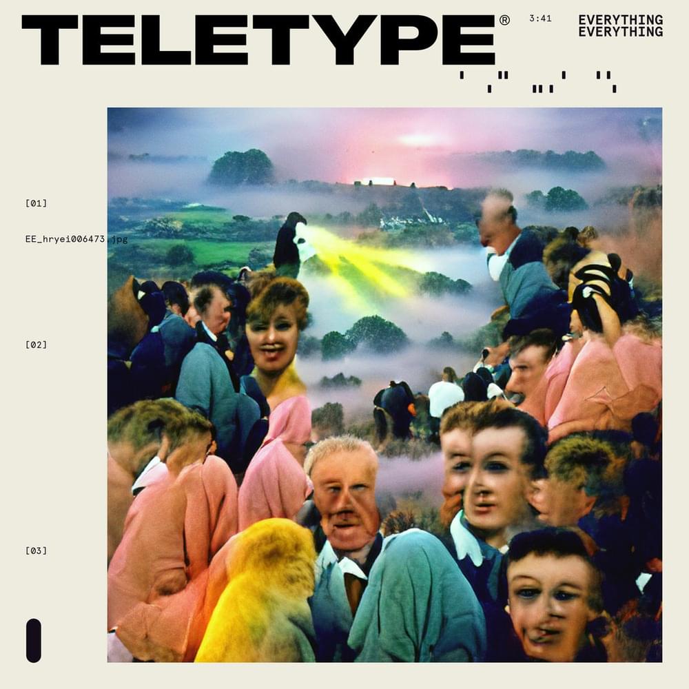 Album cover art for "Teletype" by Everything Everything