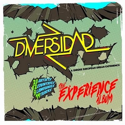 Album cover art for "The Experience" by Diversidad & Shot (HRV) & Remi (HRV) & Rival Capone & Nach & Cut Killer & Luchè & Pitcho & Marcus Price & GMBisGeryMendes & OrelSan & MC Melodee & Curse & Valete & Mariama & Frenkie