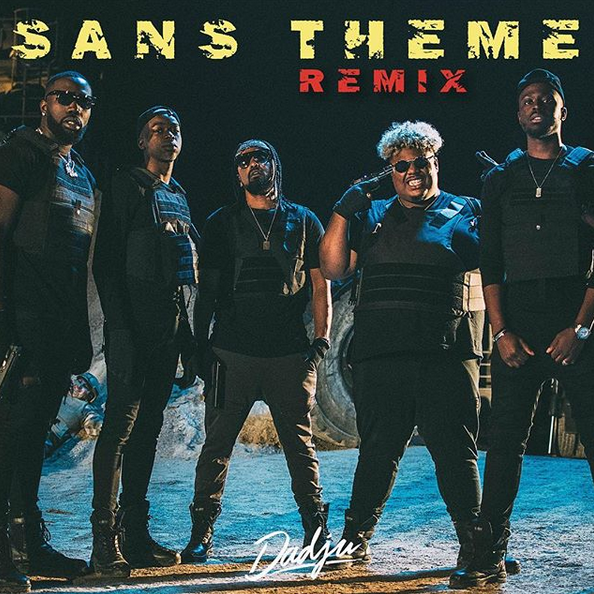 Album cover art for "Sans thème (Remix)" by Dadju & Alonzo & Naza & MHD & Vegedream
