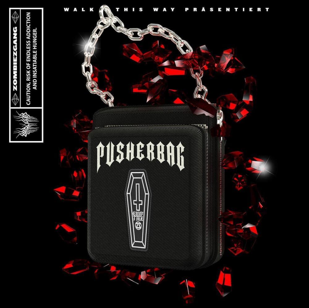 Album cover art for "PUSHERBAG" by Zombiez