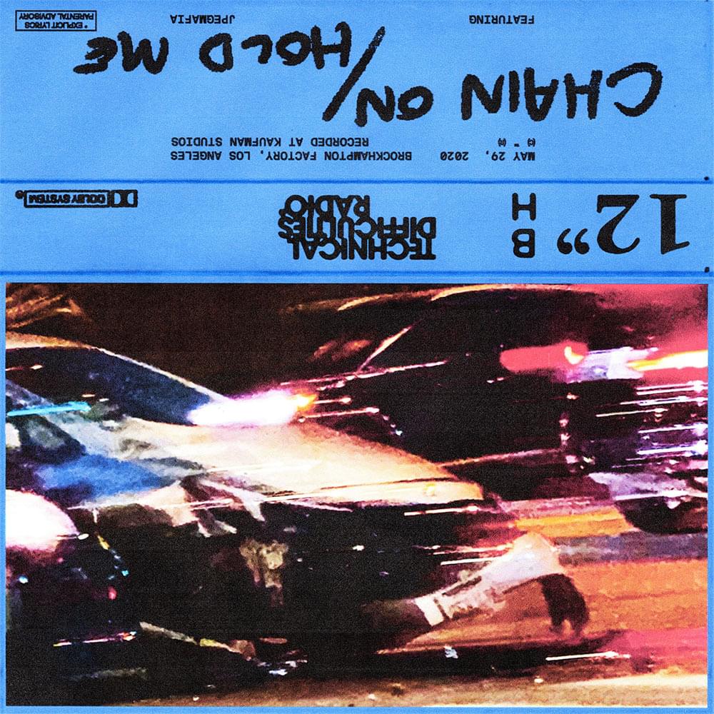 Album cover art for "chain on / hold me" by BROCKHAMPTON & JPEGMAFIA