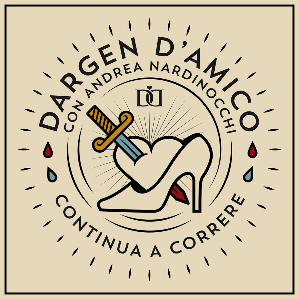 Album cover art for "Continua a Correre" by Dargen D’Amico & Andrea Nardinocchi