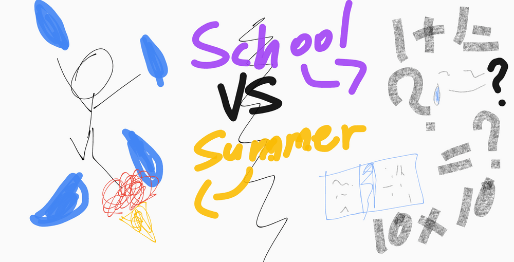 Album cover art for "Summer VS School" by Snowy_Winkleton & ~-Funt!m3_|0|b!t-~