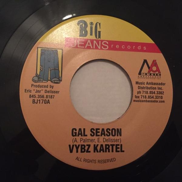 Album cover art for "Gal Season" by Vybz Kartel