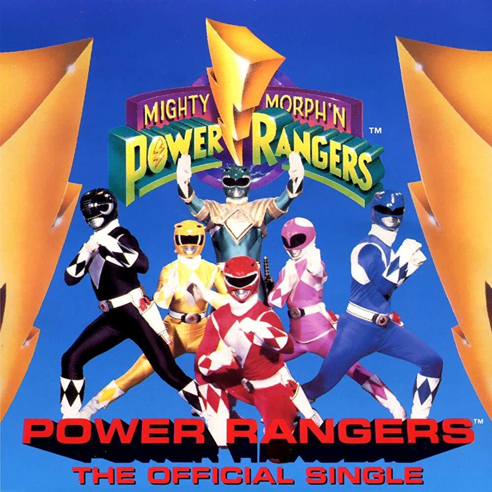 Album cover art for "Go Go Power Rangers" by Ron Wasserman & Power Rangers