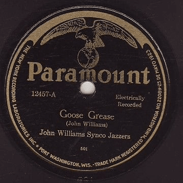 Album cover art for "Goose Grease" by John Williams Synco Jazzers