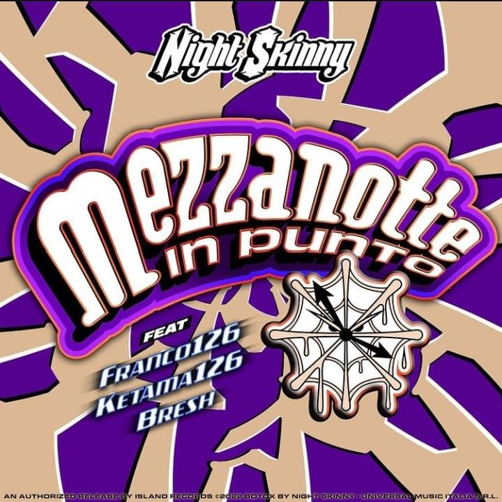 Album cover art for "Mezzanotte in Punto" by Night Skinny & Franco126 & Ketama126 & Bresh
