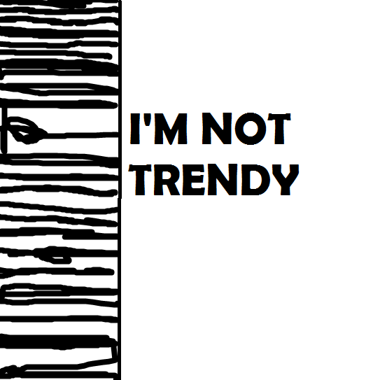 Album cover art for "I’M NOT TRENDY" by ghostholding
