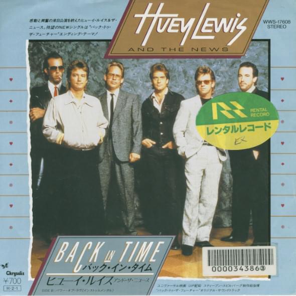 Album cover art for "Back in Time" by Huey Lewis & The News