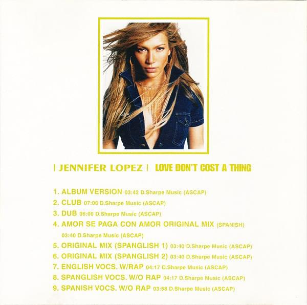 Album cover art for "Amor Se Paga Con Amor (Love Don’t Cost A Thing) [RJ Schoolyard Mix]" by Jennifer Lopez
