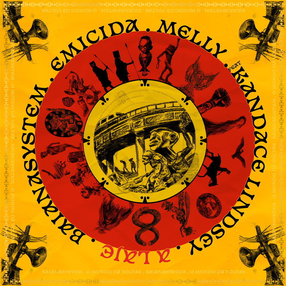 Album cover art for "A Laje" by BaianaSystem & Emicida & Melly (BRA) & Kandace Lindsey