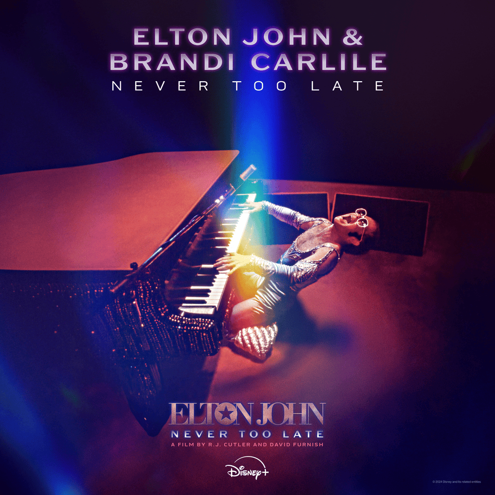 Album cover art for "Never Too Late" by Elton John