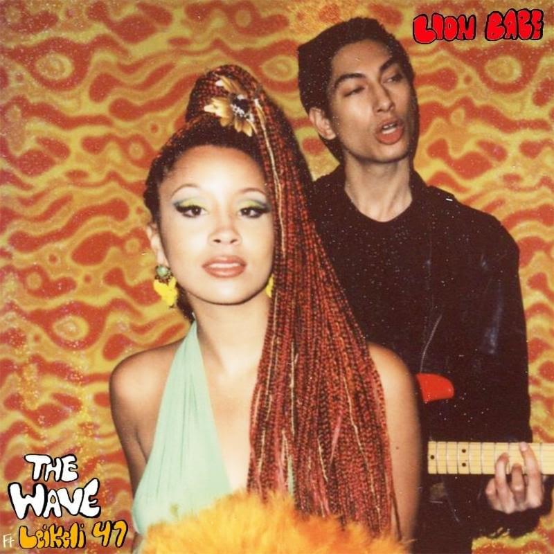 Album cover art for "The Wave" by LION BABE & Leikeli47