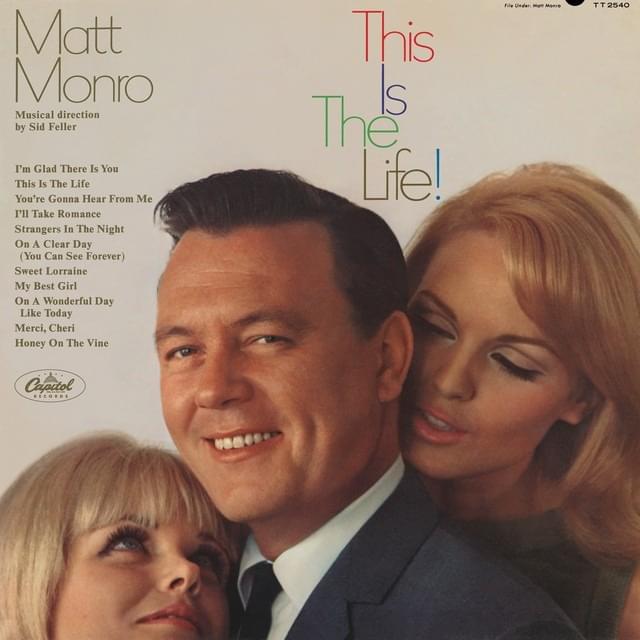 Album cover art for "Honey on the Vine" by Matt Monro