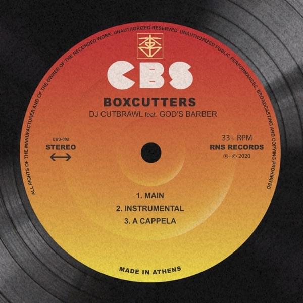Album cover art for "Boxcutters" by DJ Cutbrawl & God’s Barber