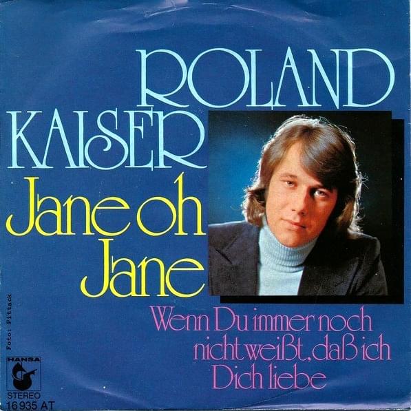 Album cover art for "Jane, oh, Jane" by Roland Kaiser