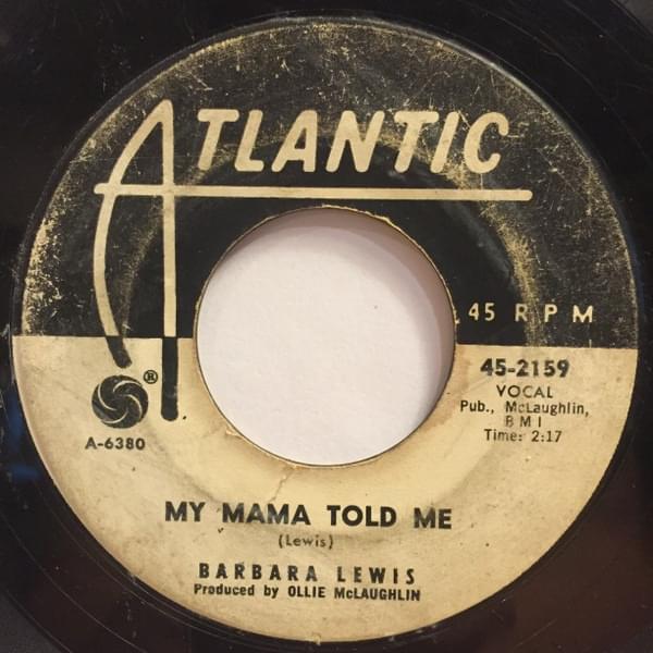Album cover art for "My Mama Told Me" by Barbara Lewis