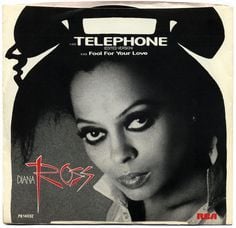 Album cover art for "Telephone" by Diana Ross