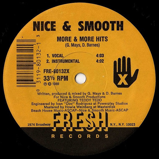 Album cover art for "More and More Hits" by Nice & Smooth & Teddy Tedd