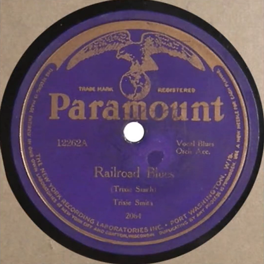 Album cover art for "Railroad Blues" by Trixie Smith