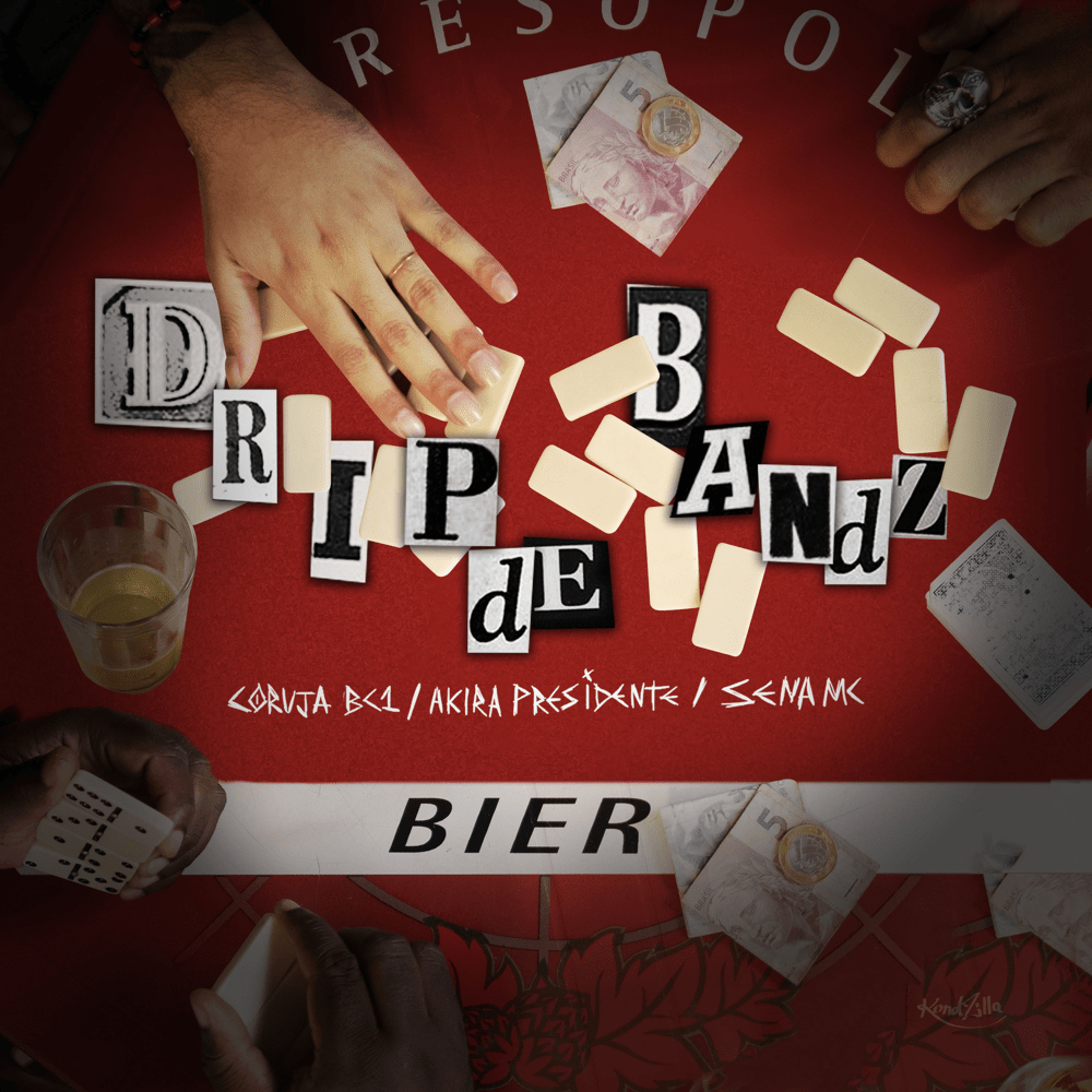 Album cover art for "Drip de Bandz" by Coruja BC1 & Sena Mc & Akira Presidente