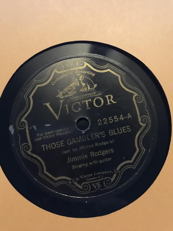 Album cover art for "Those Gambler’s Blues" by Jimmie Rodgers