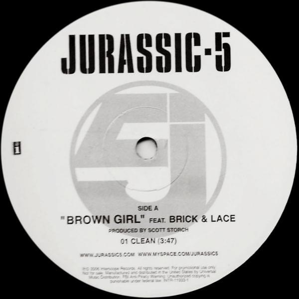 Album cover art for "Brown Girl (Suga Plum)" by Jurassic 5 & Brick & Lace