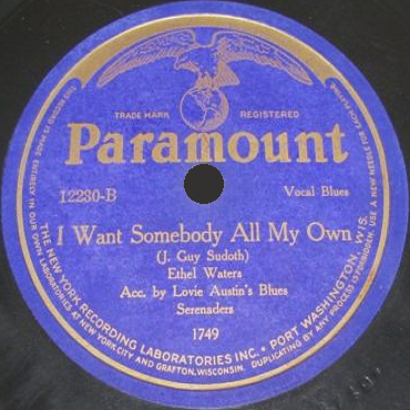 Album cover art for "I Want Somebody All My Own" by Ethel Waters