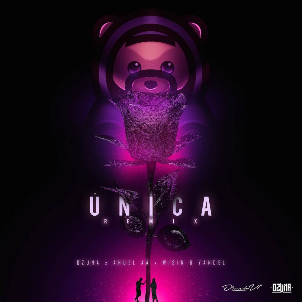 Album cover art for "Única (Remix)" by Ozuna & Anuel AA & Wisin & Yandel