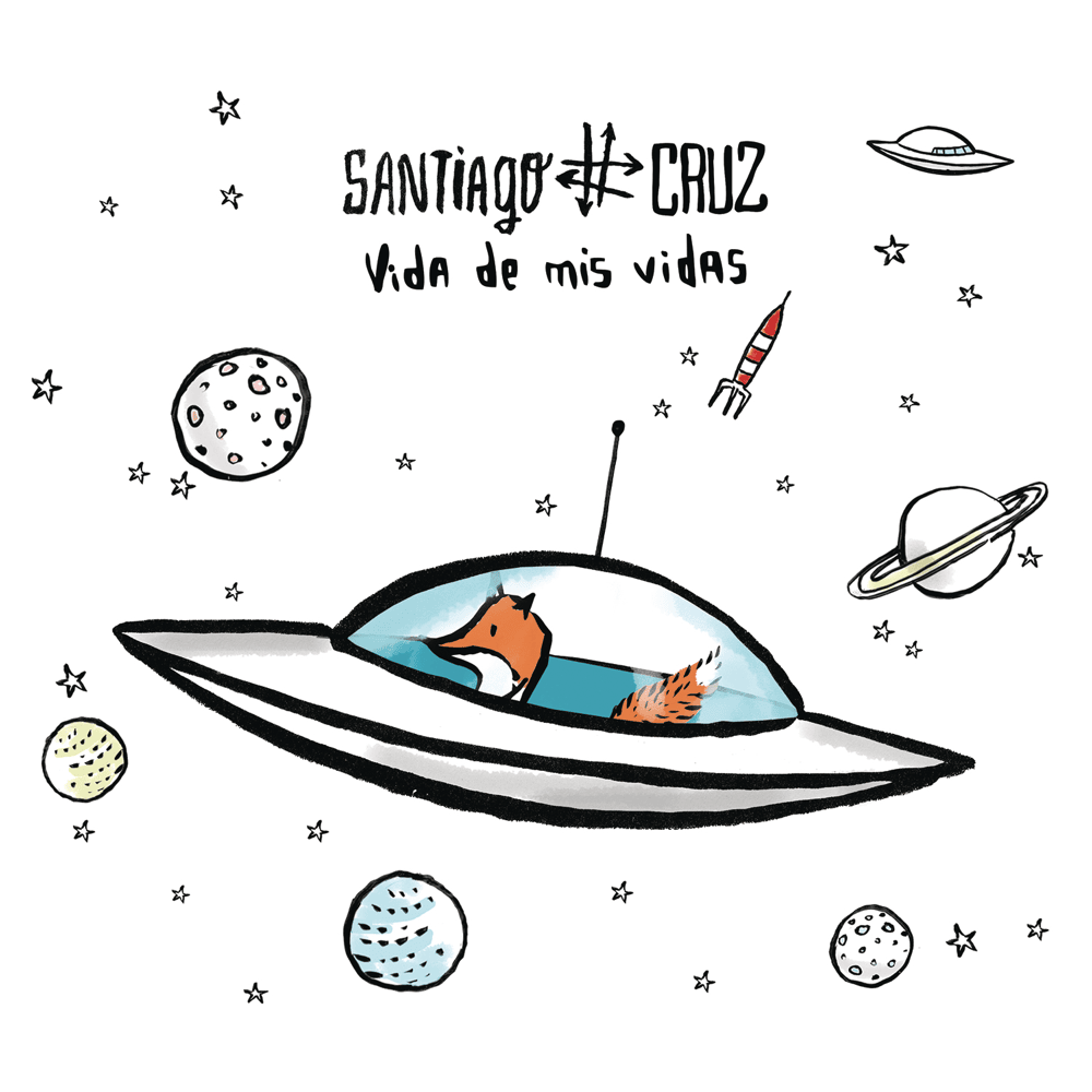 Album cover art for "Vida de Mis Vidas" by Santiago Cruz
