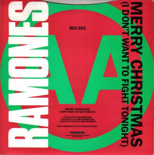 Album cover art for "Merry Christmas (I Don’t Want to Fight Tonight)" by Ramones