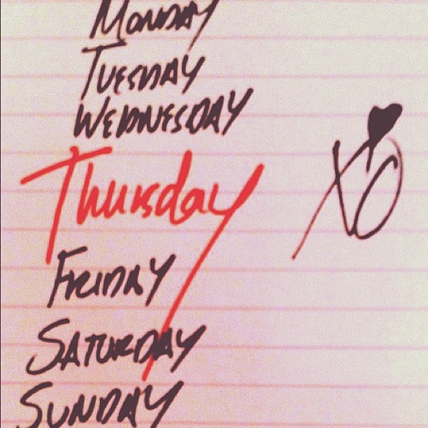 Album cover art for "Thursday" by The Weeknd