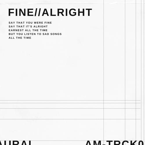 Album cover art for "fine//alright" by Astrale