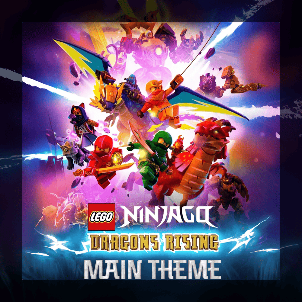 Album cover art for "Dragons Rising Main Theme" by Ninjago Music