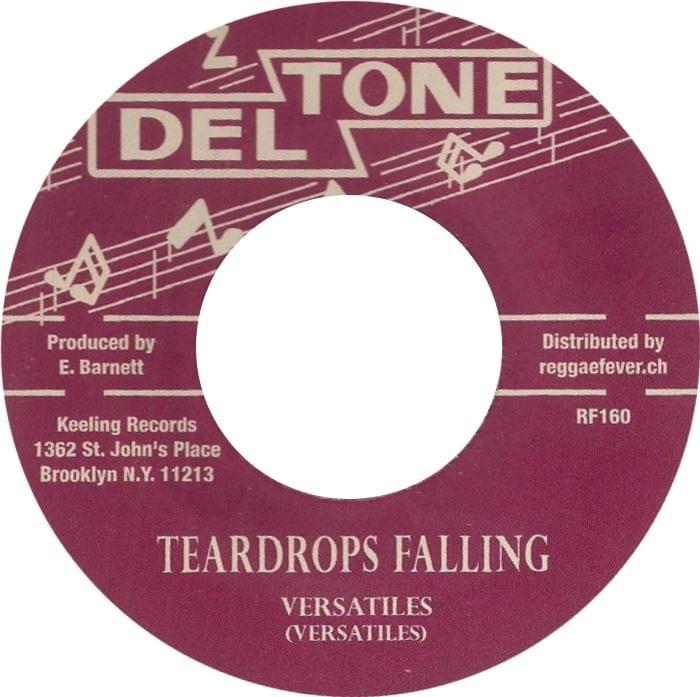 Album cover art for "Teardrops Falling" by The Versatiles