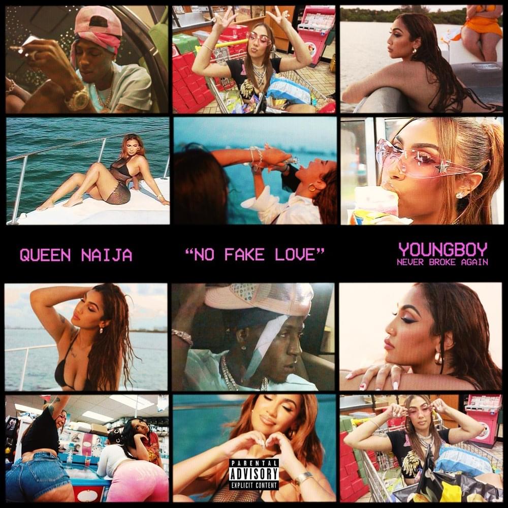 Album cover art for "No Fake Love" by Queen Naija