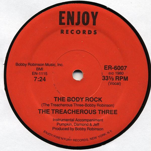 Album cover art for "Body Rock" by Treacherous Three