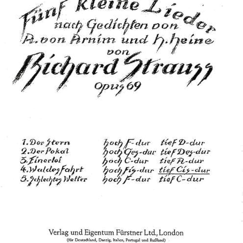 Cover image for Fünf kleine Lieder, Op. 69