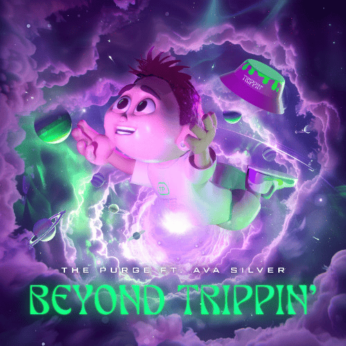 Album cover art for "BEYOND TRIPPIN’" by The Purge (Hardstyle) & Ava Silver