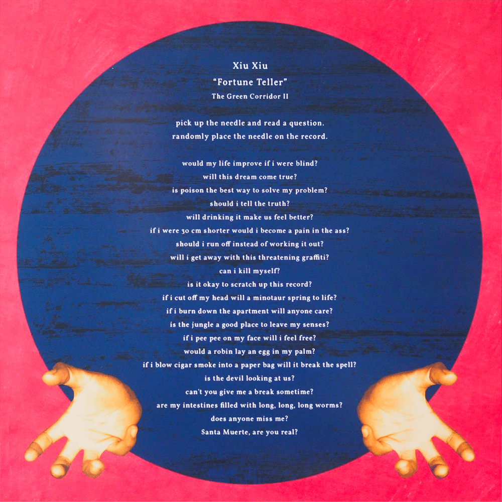 Album cover art for "Fortune Teller" by Xiu Xiu