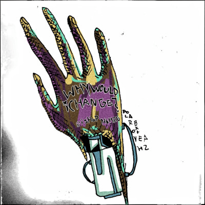 Album cover art for "WHYWOULDICHANGE?" by Bishop Nehru