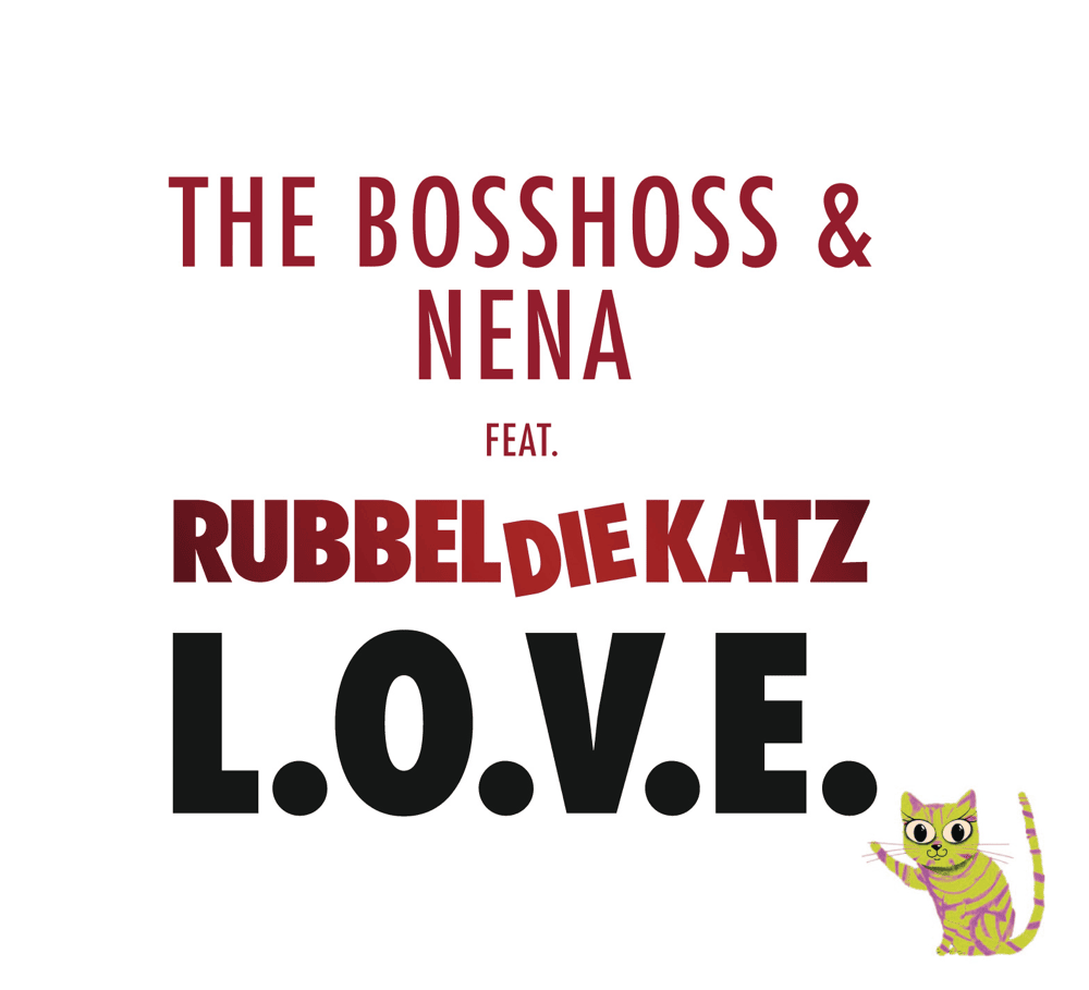 Album cover art for "L.O.V.E." by The BossHoss & Nena & RubbelDieKatz
