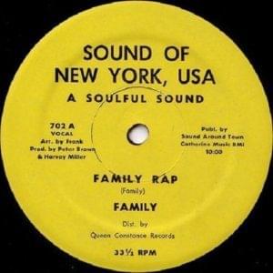 Album cover art for "Family Rap" by Family (Rap Group)